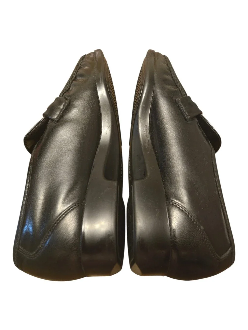 Florsheim Men's Riva Black Moc Toe Slip On Leather Dress Loafer 10 3E Wide